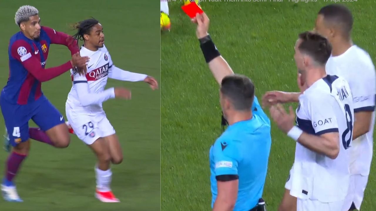 Read more about the article Was the Decision to Send Off Araujo a Correct One? Referee’s Perspective and Barcelona’s Reaction on Araujo Red Card